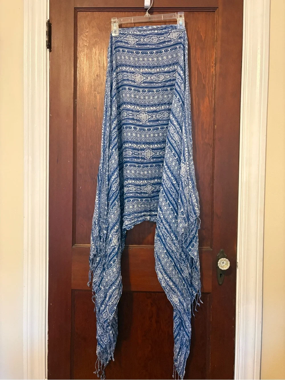 Multi-Pattern Scarf Set - Blue, Gray & Coral